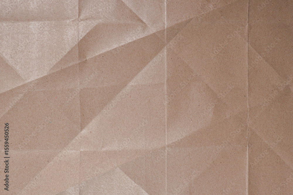 Fototapeta premium Geometric Folded Kraft Paper Texture