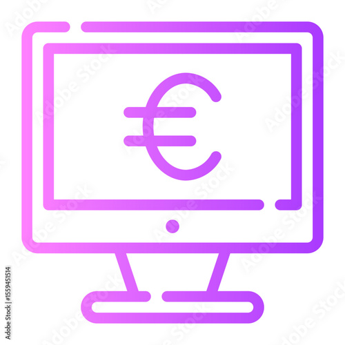 euro gradient icon