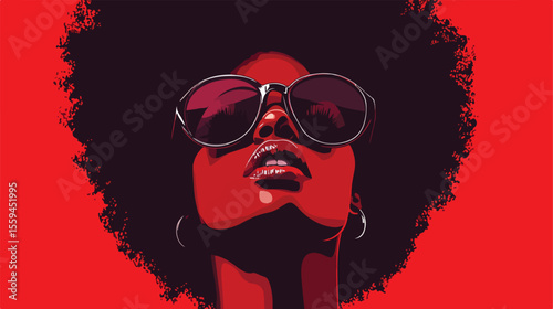 Modern Flat Vector Afro Style Design Illustration