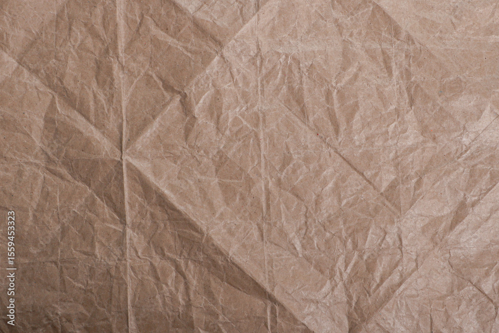 Fototapeta premium Wrinkled Brown Kraft Paper Texture