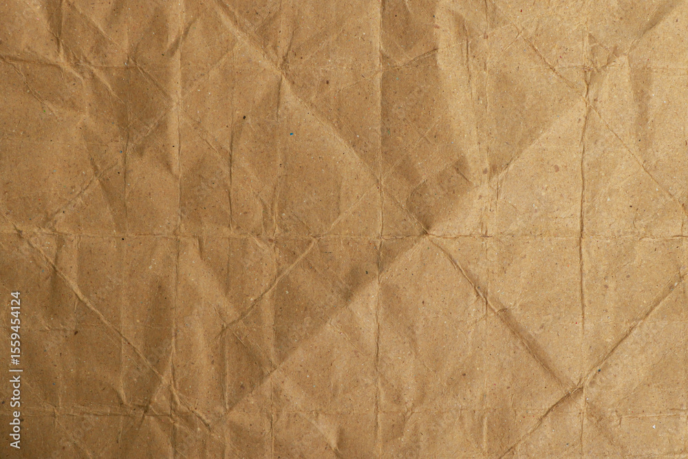 Obraz premium Folded Brown Kraft Paper Texture