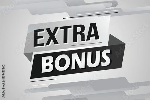 extra bonus word concept vector illustration with lines 3d style for social media landing page, template, ui, web, mobile app, poster, banner, flyer, background, gift card, coupon, label, wallpaper 