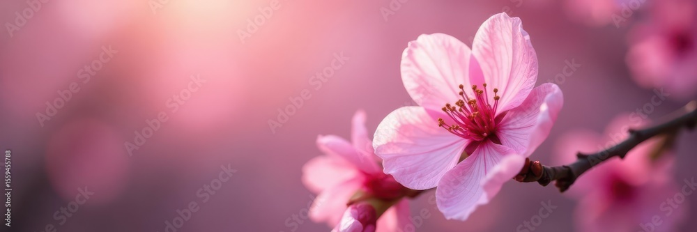 Delicate pink blossoms, soft focus, blurred petals, romantic, rose Delicate pink blossoms, soft focus, blurred petals, romantic, rose