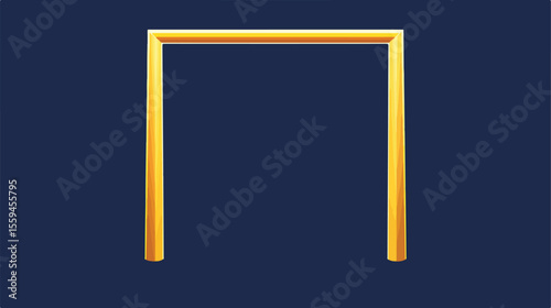 American Football Goal Post Flat Vector Illustration