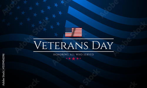 Happy Veterans Day United States of America background vector illustration