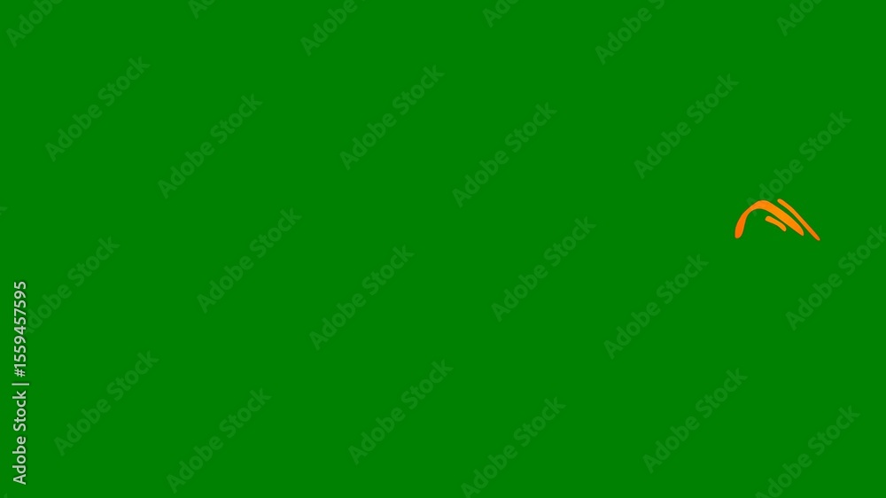 A green background with white border and screen an orange arrow on it image of yellow the letter j f lizard green screen animated chromakey background elements frame motion illustration