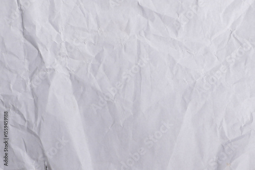 White Wrinkled Paper Texture Background


