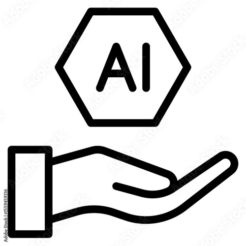 AI service in vector illustration