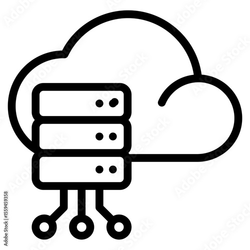 Data center in vector illustration