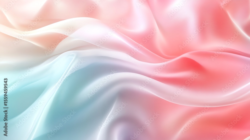 Obraz premium Abstract Pastel Fabric Wave Background Design