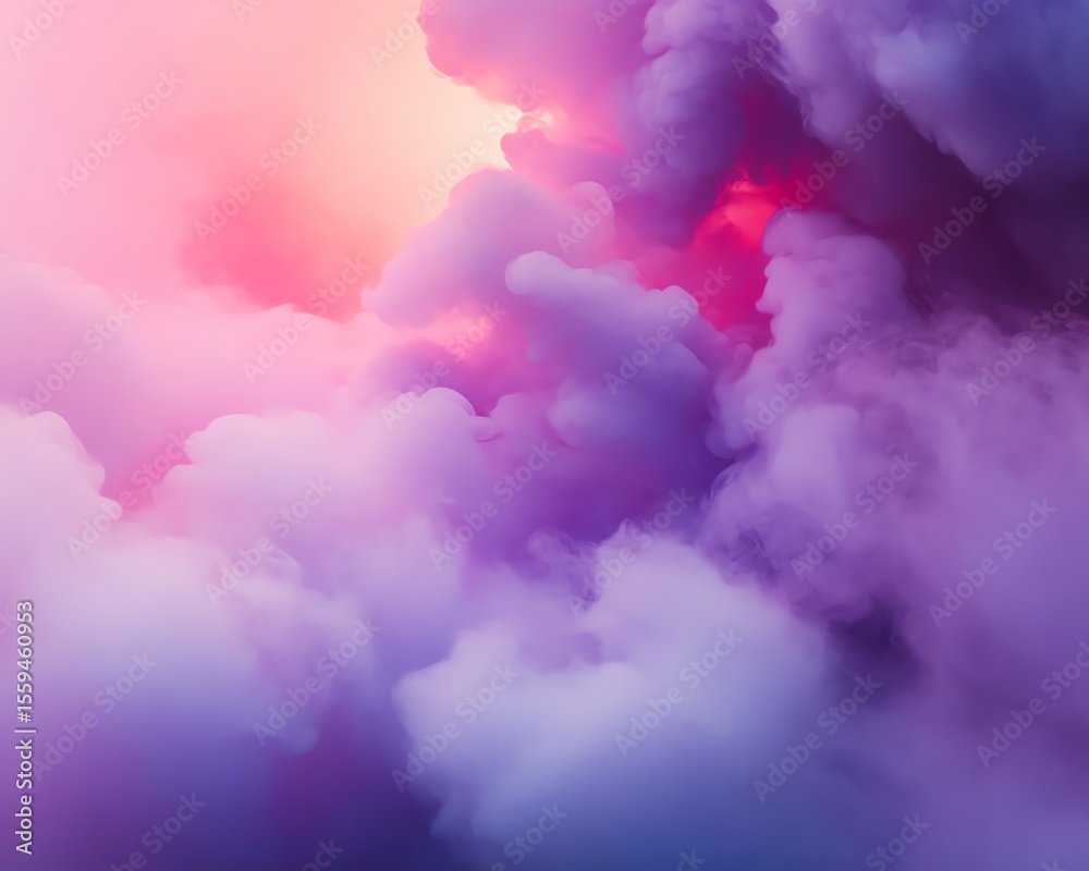 Naklejka premium bstract Pink And Purple Cloud Formation With Smoky Edges