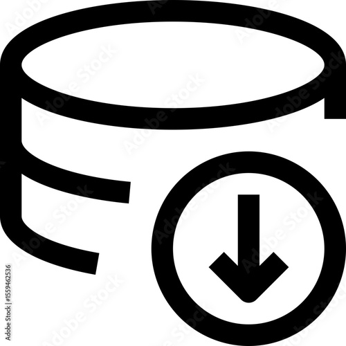 Data Arrow Down - Simple Minimalist Icon
