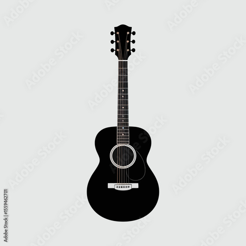 acoustic guitar isolated on white