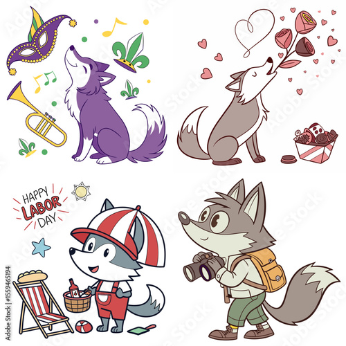 High-Quality wolfs Illustrations in Various Styles – SVG Bundle