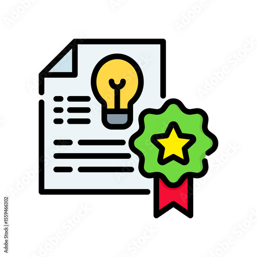 Patent lineal color icon