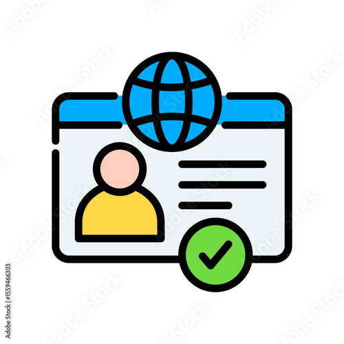 Visa lineal color icon