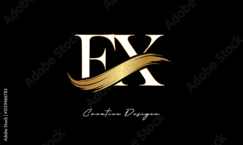EX Brush Stroke Logo – Modern Artistic Symbol with Ink Texture for Creative Branding & Visual Identity Design