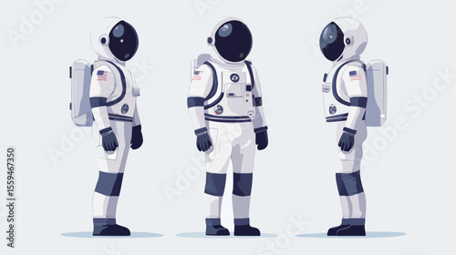 Playful Astronaut Cartoon Character Illustration
