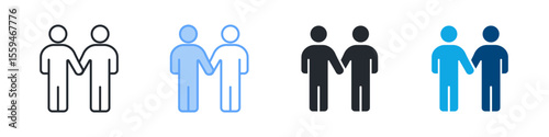 Support Icon Set Multiple Style. Designed In Outline, Blue, Glyph, Dual Tone
