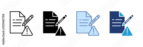Revision Icon Set Multiple Style Collection