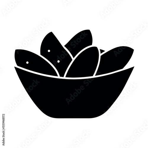 vector illustration of a bowl with potato wedges