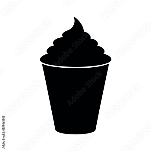 vector illustration of a toffee crisp mcflurry on white