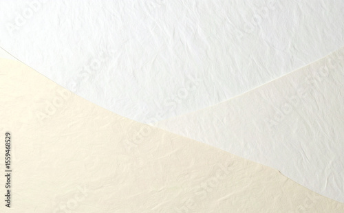 白とベージュの和紙の背景素材	
