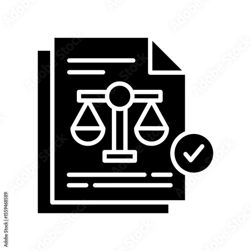 Legal Document glyph icon