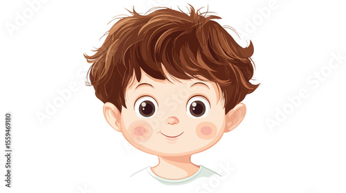 Adorable Baby with Cute Hairstyle and Brown Hair