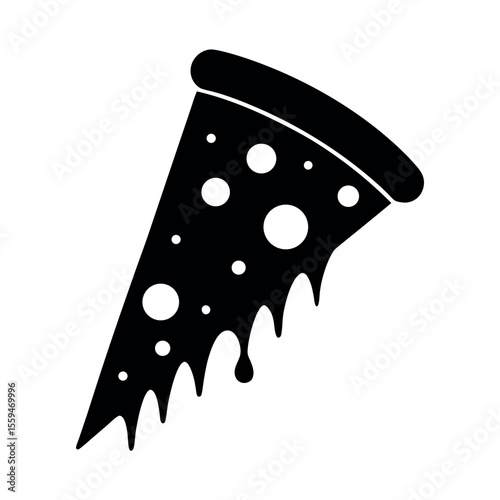 vector illustration of a pepperoni pizza on white background