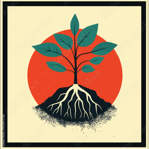 Vibrant Beatroot Flat Vector Illustration for Food and Nutrition Concepts