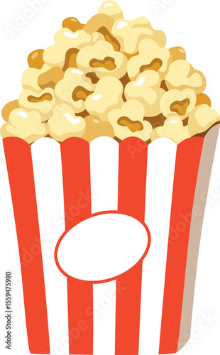 Popcorn Box with Blank Label

