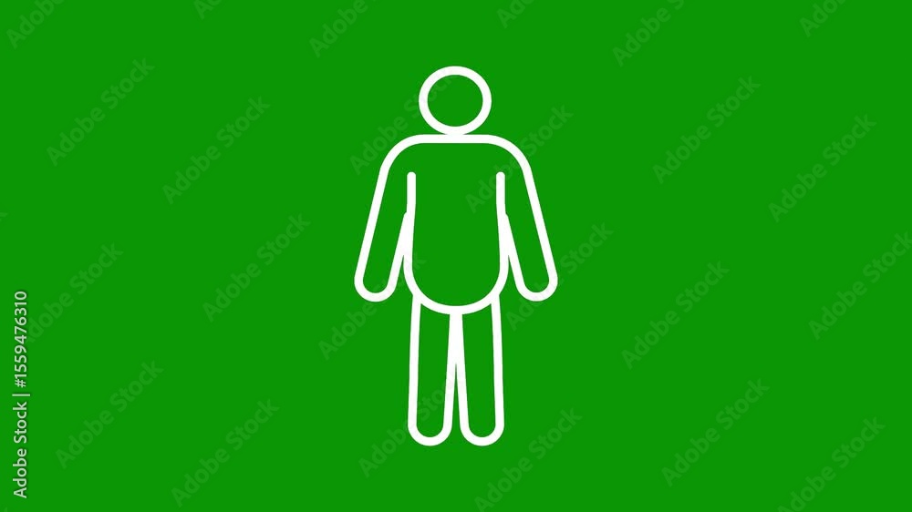 A line drawing of woman ' s body and green background with white person outline green screen animated chromakey background scene cartoonish emotion illustration motion expression backgrounds A line drawing of woman ' s body and green background with white person outline green screen animated chromakey background scene cartoonish emotion illustration motion expression backgrounds