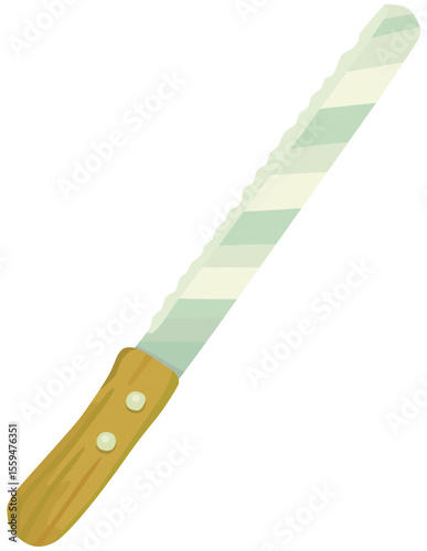 パン切り包丁のイラスト ベクター素材