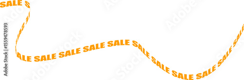 Sale Text Path Ribbon Element SVG