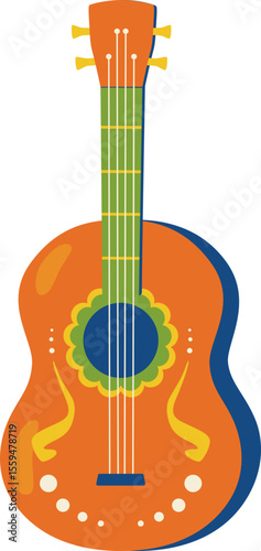 Brazilian Acoustic Guitar Illustration

