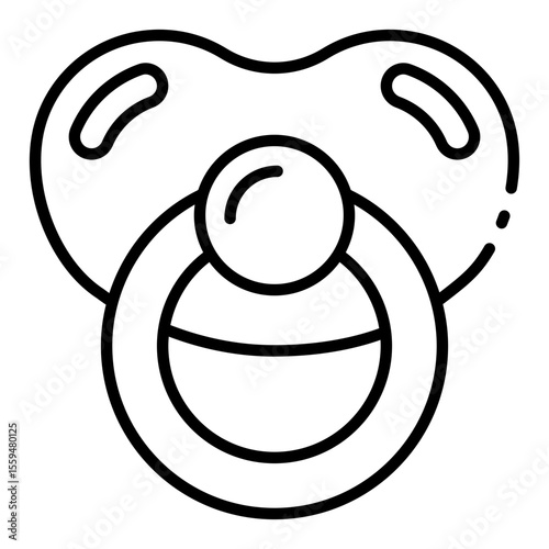 pacifier outline icon for calm item used in baby care zone