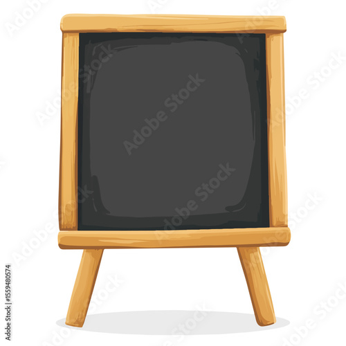 Chalkboard and Chalk Cartoon Vector Illustration