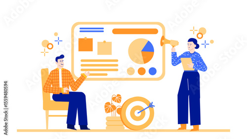 Business presentation showcasing dynamic slides tailored for a target audience in a corporate setting or professional seminar. Perfect for corporate and educational purposes.