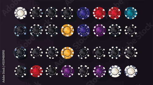 Black Jack Poker Casino Gambling King Chip Coll