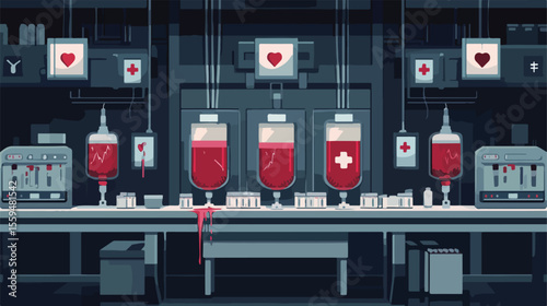 Blood Donation Responsibility Flat Vector Illustration