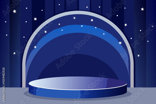 modern dark blue stage background wide elegant smooth premium classy clean minimal