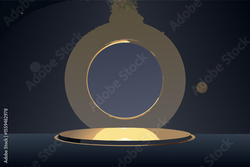 sophisticated dark stage backdrop modern lighting premium luxury grand show