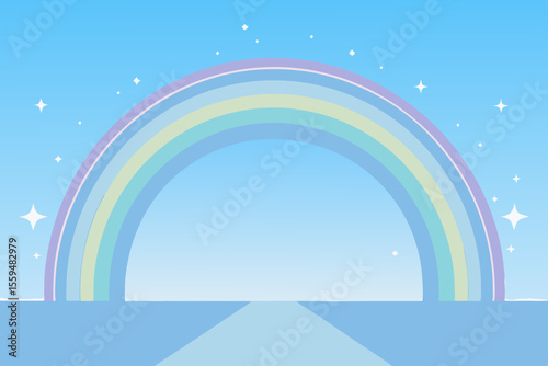 soft sky blue stage background thin glow peaceful calm minimalist vibe