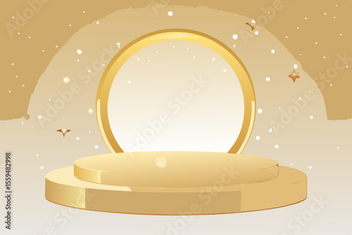 elegant stage backdrop creamy beige lighting smooth mood formal gala