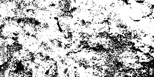 Distress urban overlay spotted concrete grain surface grainy noise rust wall grunge black splatter and white background. damaged chalk crack rough ink wall texture.	