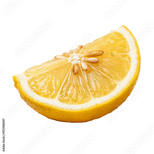 lemon slice isolated on white background