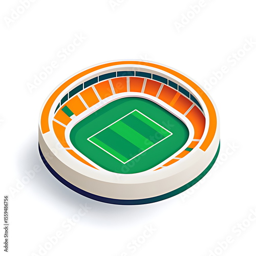 3D Render of a Miniature Soccer Stadium,