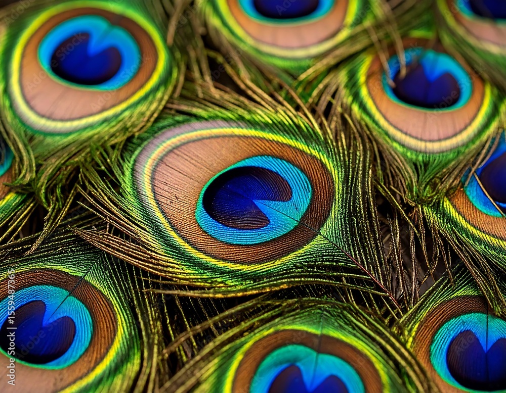 Fototapeta premium Elegant Peacock Close-Up