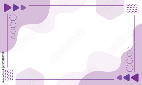 Abstract background with geometric elements, fluid shapes, and decorative borders. Suitable for presentations, invitations, or digital content templates